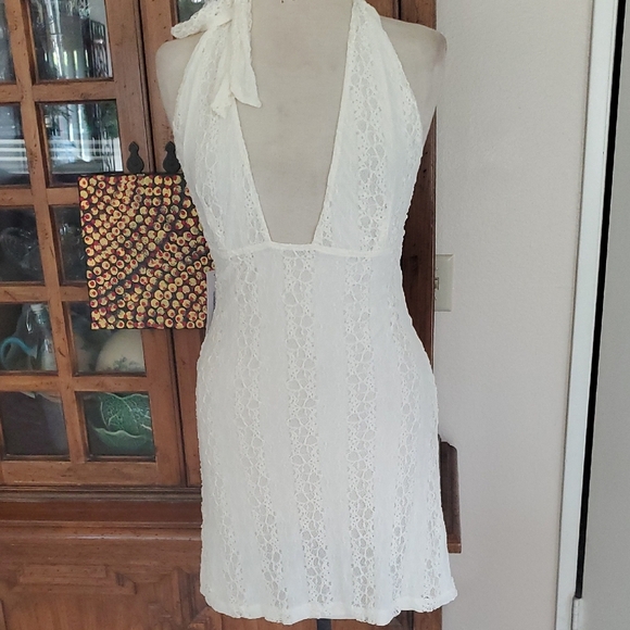 Princess Polly Ivory Lace Halter Dress - Picture 2 of 8